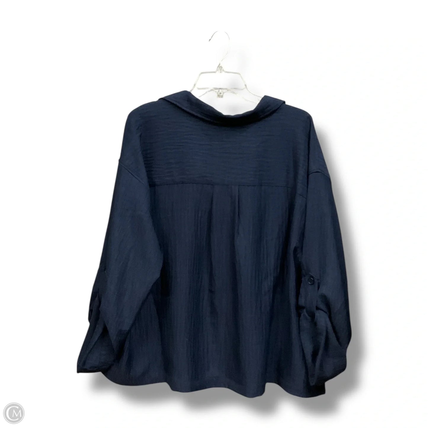 Blouse Long Sleeve By Max Studio In Blue, Size: Xl