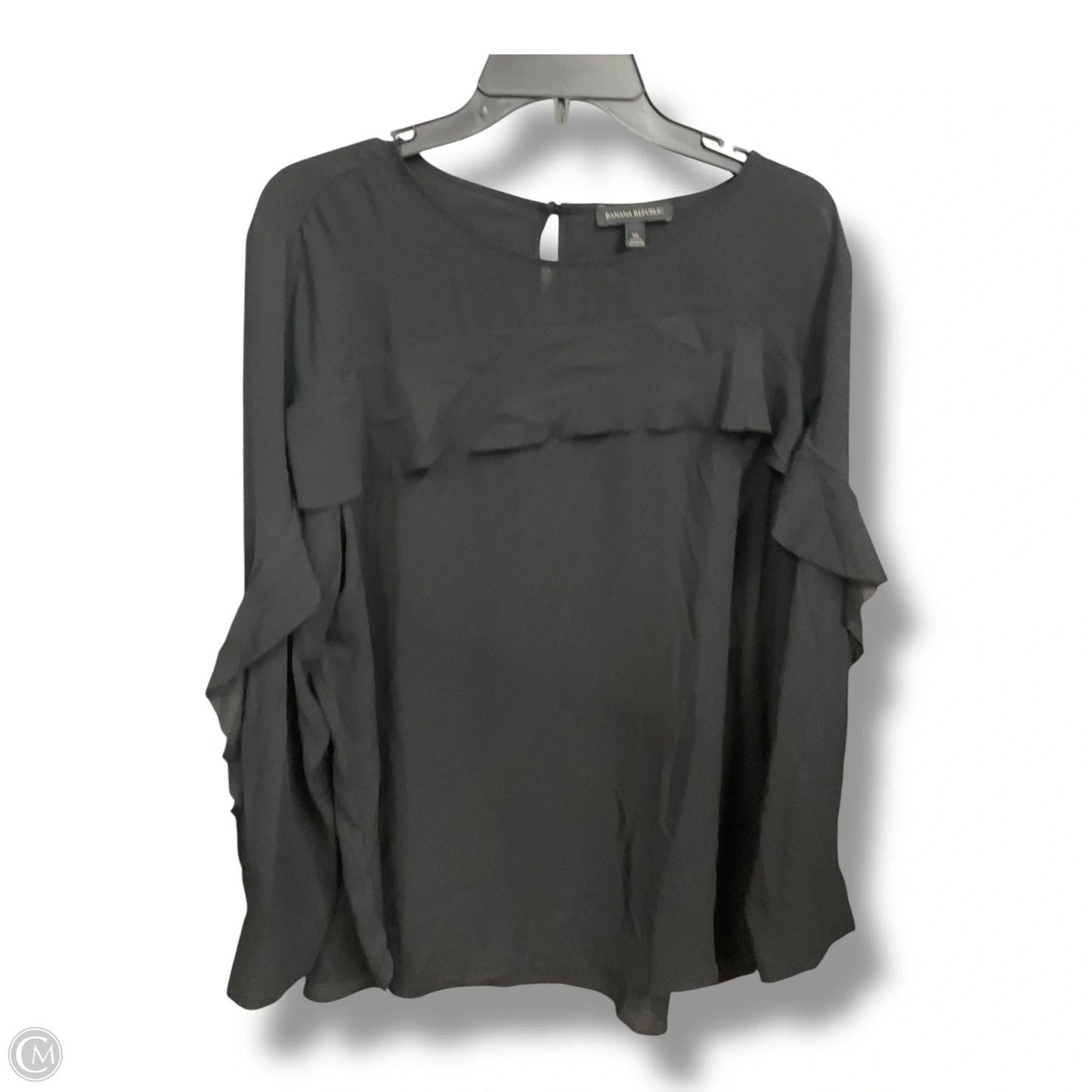 Blouse Long Sleeve By Banana Republic In Black, Size: Xl