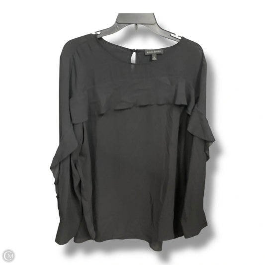 Blouse Long Sleeve By Banana Republic In Black, Size: Xl