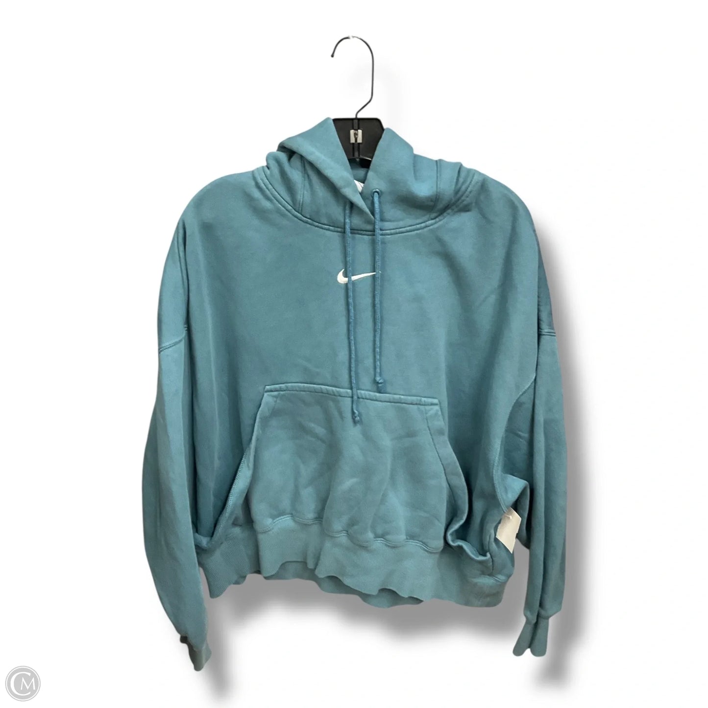Athletic Sweatshirt Hoodie By Nike Apparel In Green, Size: M
