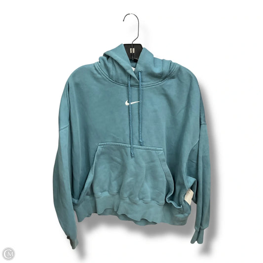 Athletic Sweatshirt Hoodie By Nike Apparel In Green, Size: M
