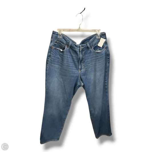 Jeans Straight By Old Navy In Blue Denim, Size: 16