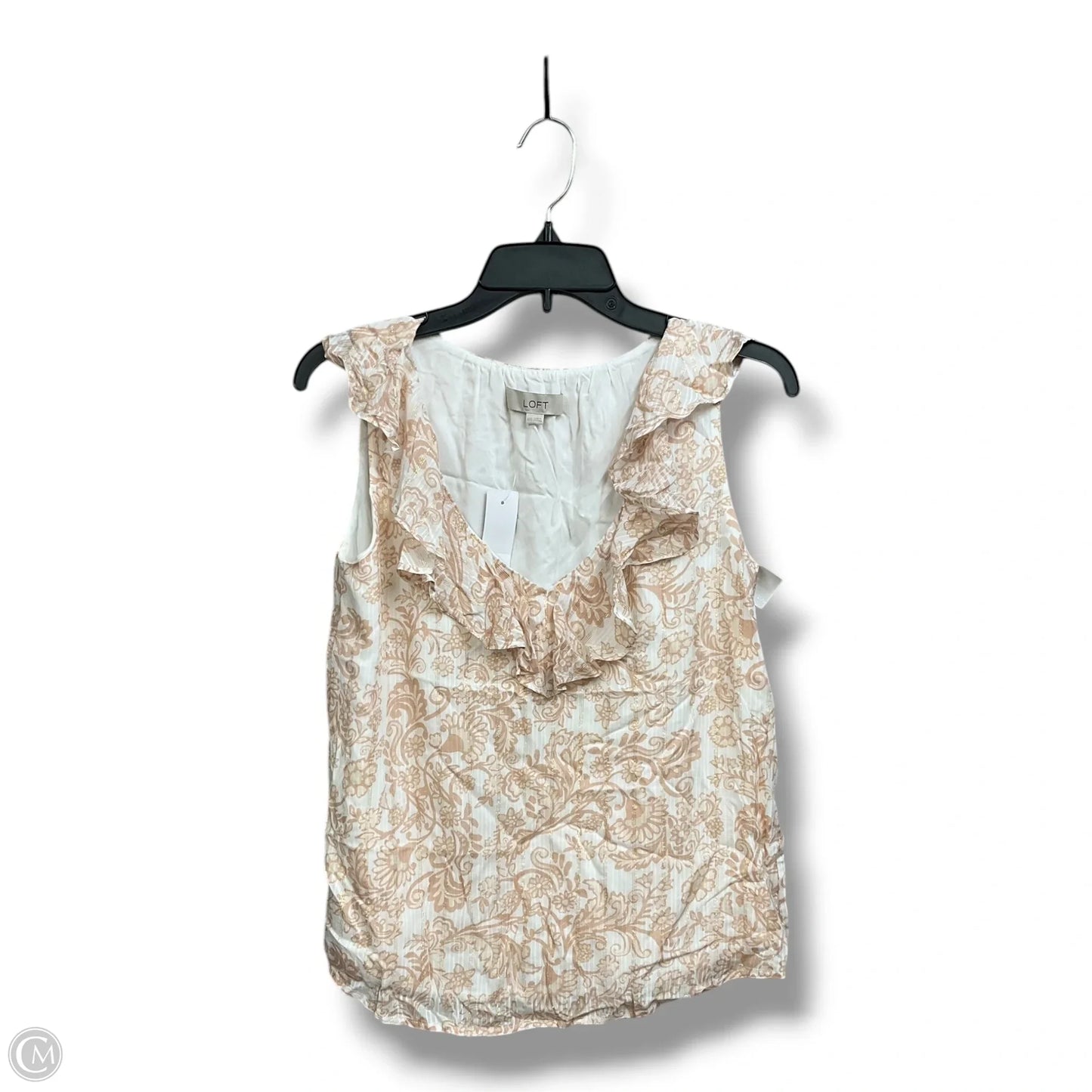 Top Sleeveless By Loft In Paisley Print, Size: Xxs