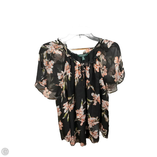 Blouse Short Sleeve By Lauren By Ralph Lauren In Floral Print, Size: 2x