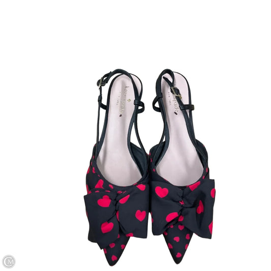 Shoes Designer By Kate Spade In Black & Red, Size: 7.5