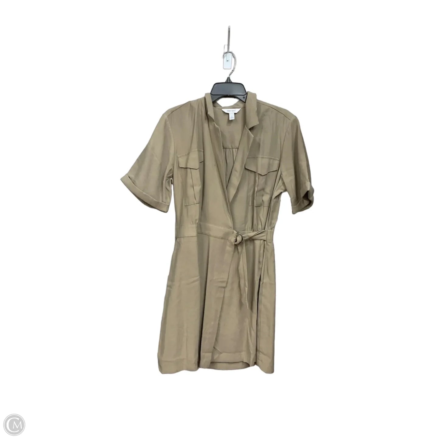 Dress Casual Midi By Nine West In Taupe, Size: L
