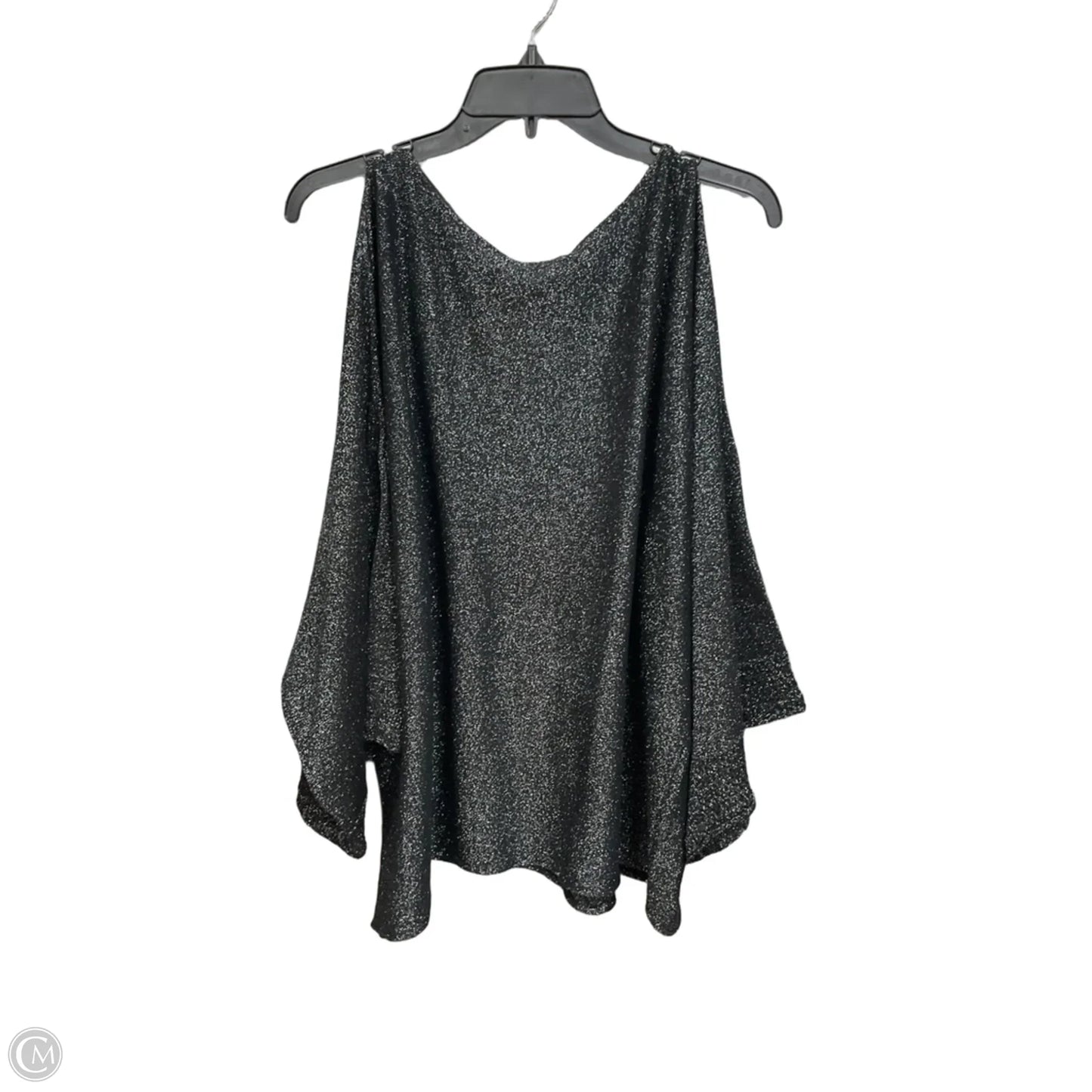 Top 3/4 Sleeve By Cable And Gauge In Black & Grey, Size: 3x