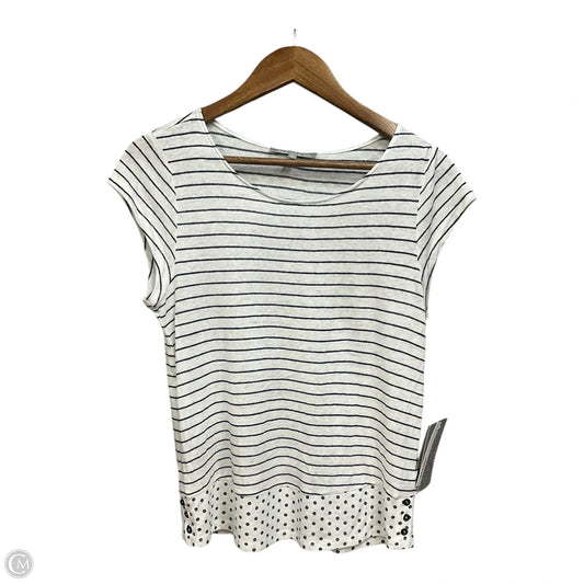 Top Short Sleeve By Daniel Rainn In Striped Pattern, Size: S