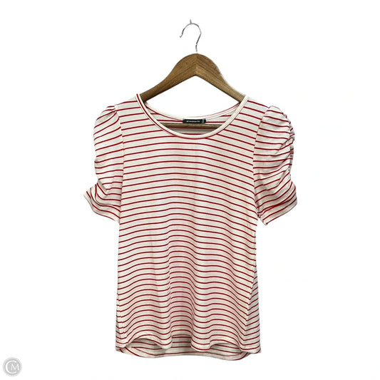 Top Short Sleeve By Staccato In Striped Pattern, Size: S