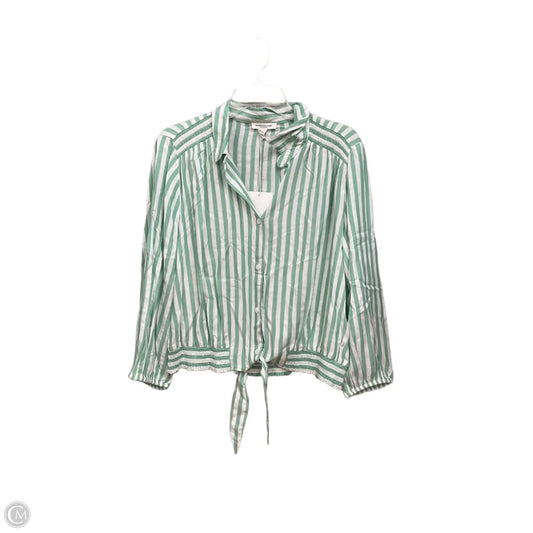 Blouse Long Sleeve By Beachlunchlounge In Striped Pattern, Size: L