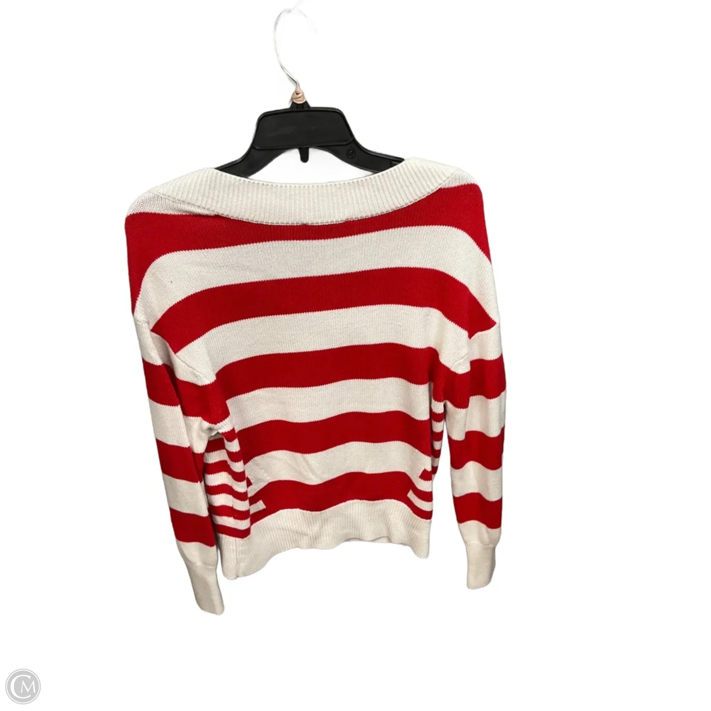 Top Long Sleeve By Ann Taylor In Striped Pattern, Size: M