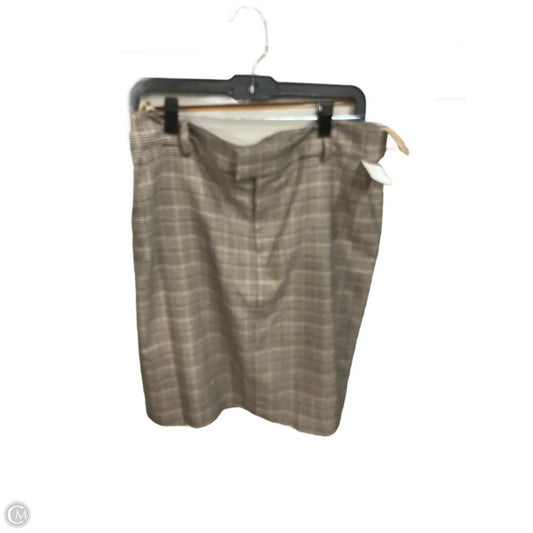 Skirt Mini & Short By Bar Iii In Plaid Pattern, Size: 12