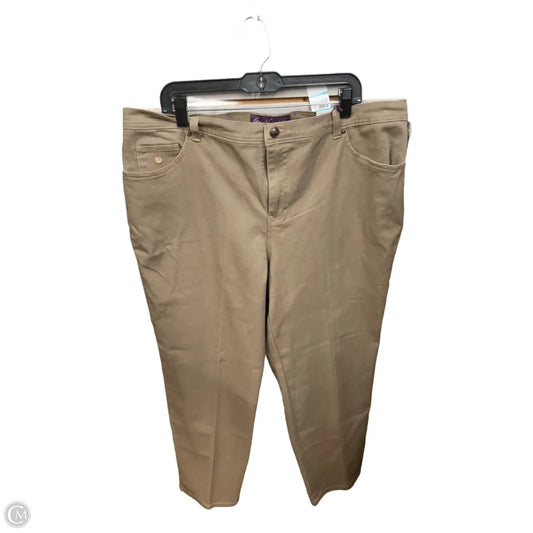Pants Dress By Gloria Vanderbilt In Tan, Size: 20