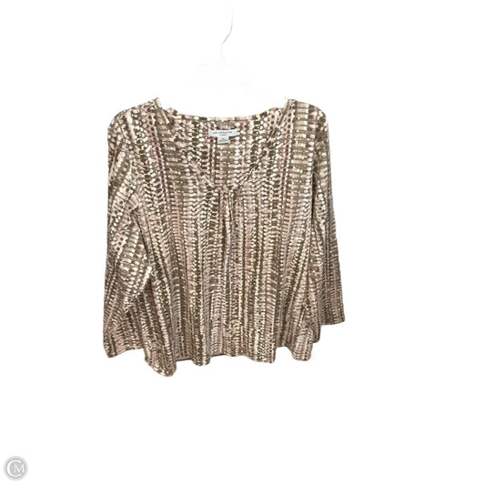 Top Long Sleeve By Liz Claiborne In Multi-colored, Size: 3x