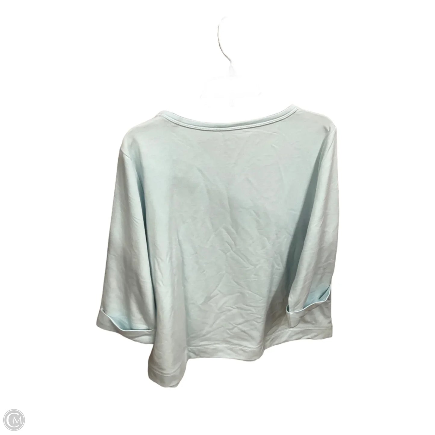 Top 3/4 Sleeve By Croft And Barrow In Blue, Size: Xlp