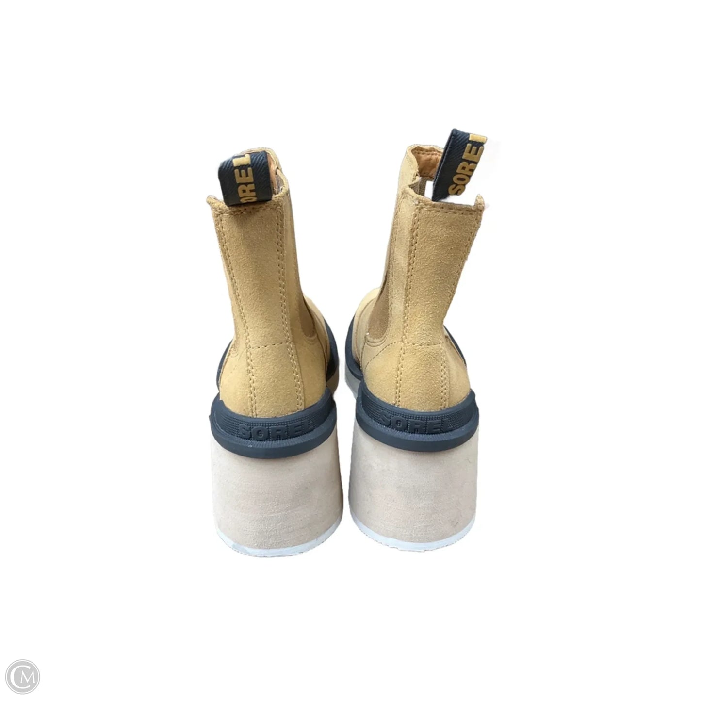 Boots Ankle Heels By Sorel In Tan, Size: 7.5