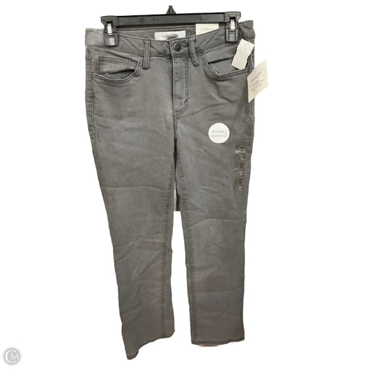Jeans Straight By Croft And Barrow In Grey Denim, Size: 4