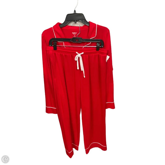 Pajamas 2pc By Gap In Red, Size: M