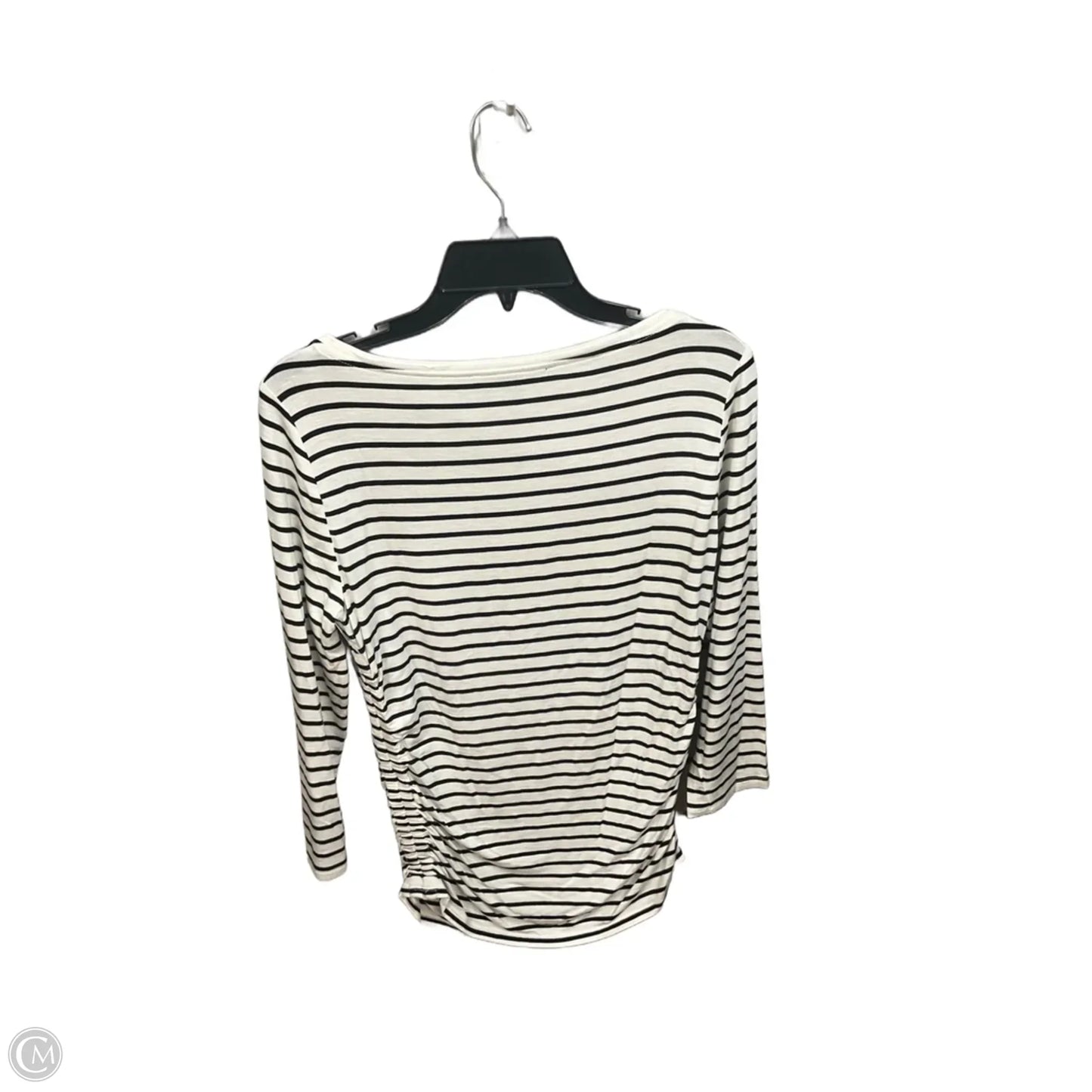 Top 3/4 Sleeve By White House Black Market In Striped Pattern, Size: M