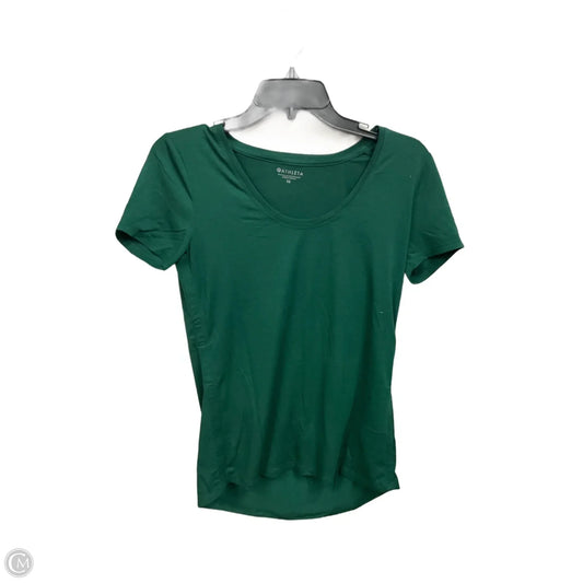 Athletic Top Short Sleeve By Athleta In Green, Size: Xs