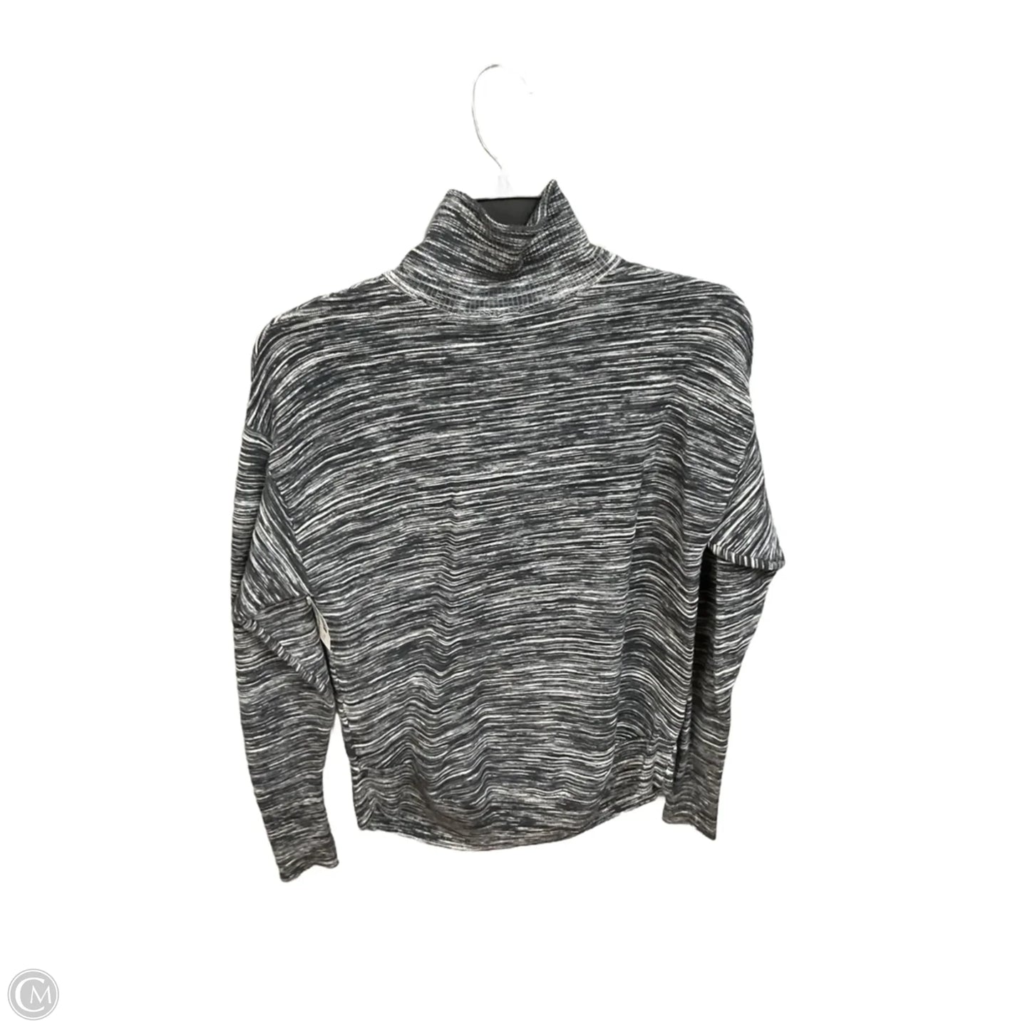 Athletic Top Long Sleeve Collar By Offline By Aerie In Green & White, Size: Xxs