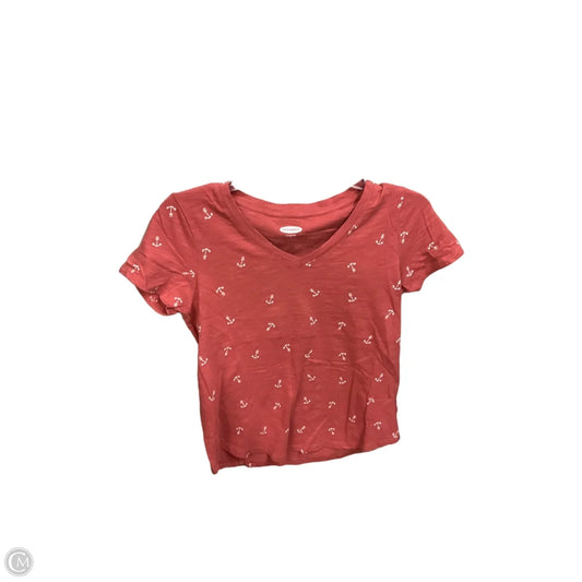 Top Short Sleeve By Old Navy In Nautical Print, Size: Xs