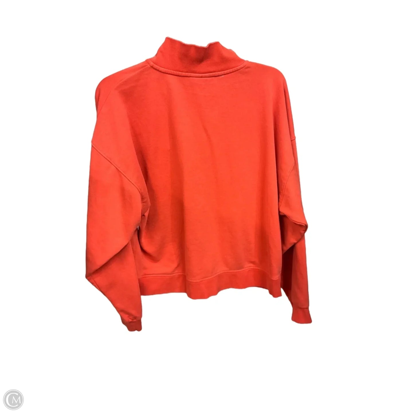 Athletic Top Long Sleeve Collar By Champion In Coral, Size: L