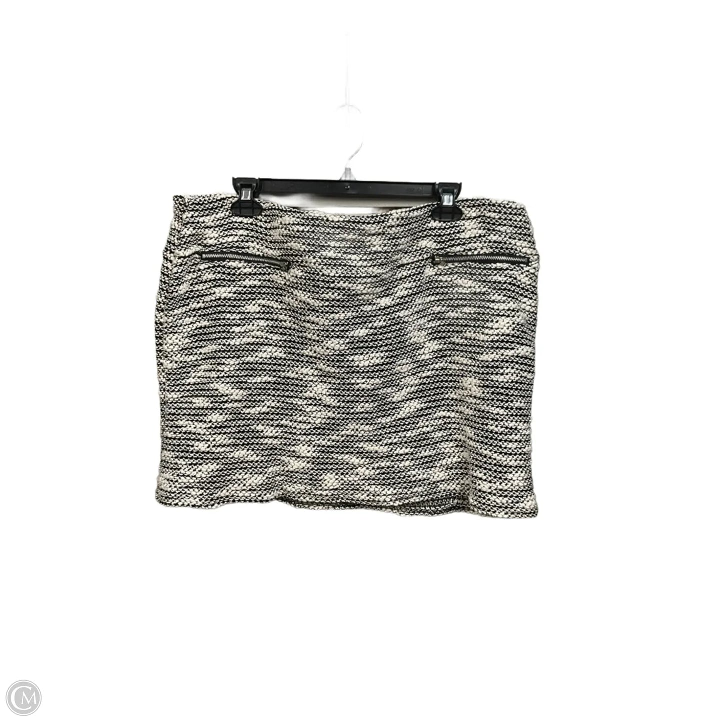 Skirt Mini & Short By Clothes Mentor In Black & Cream, Size: 16