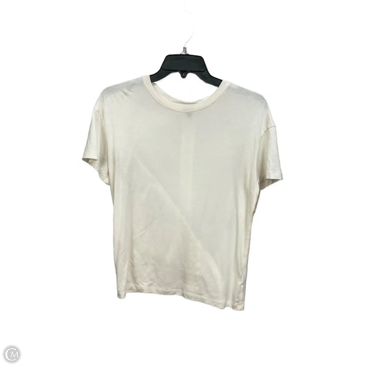 Top Short Sleeve Basic By Express In Cream, Size: Xs