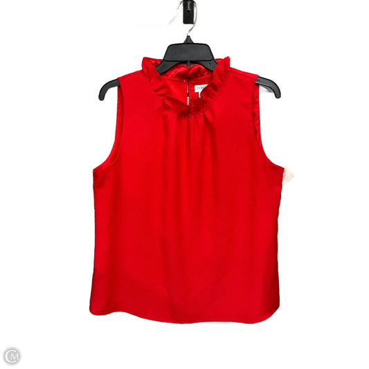 Top Sleeveless By J. Crew In Red, Size: M