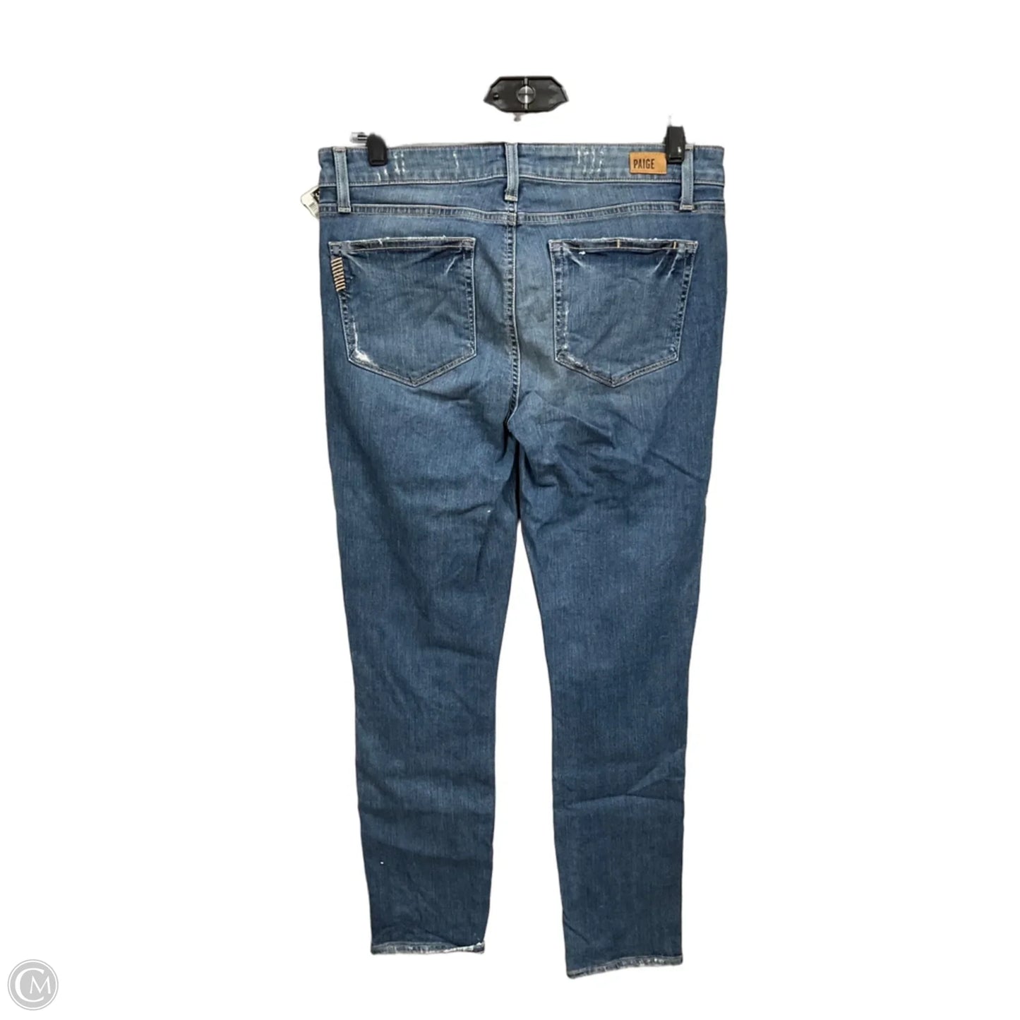 Jeans Straight By Paige In Blue Denim, Size: 10