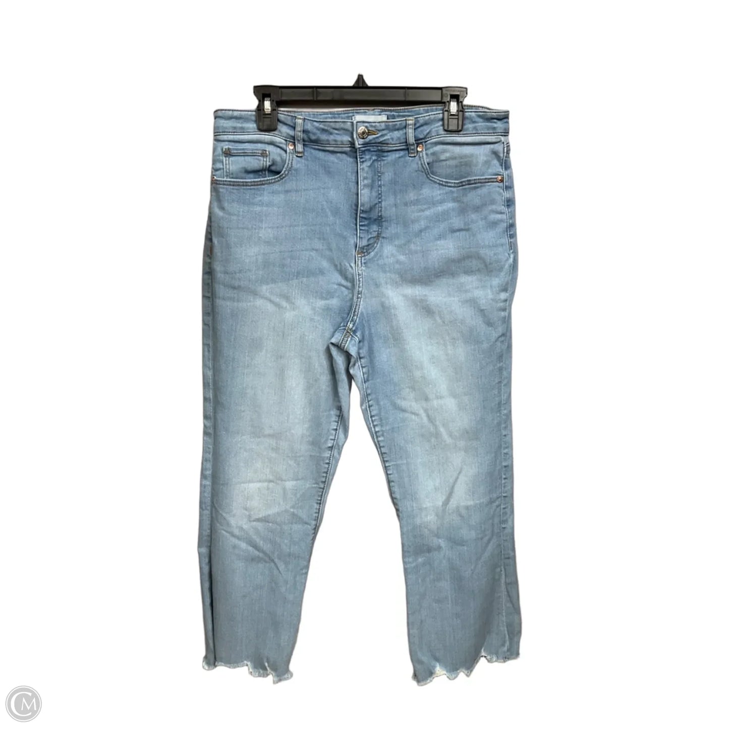 Jeans Cropped By Loft In Blue Denim, Size: 14