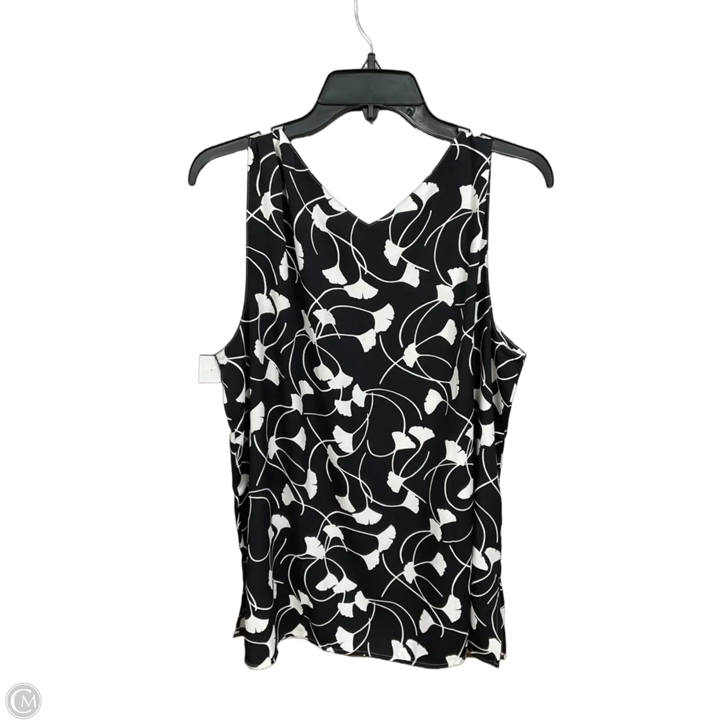 Top Sleeveless By Ann Taylor In Black & White, Size: Xl
