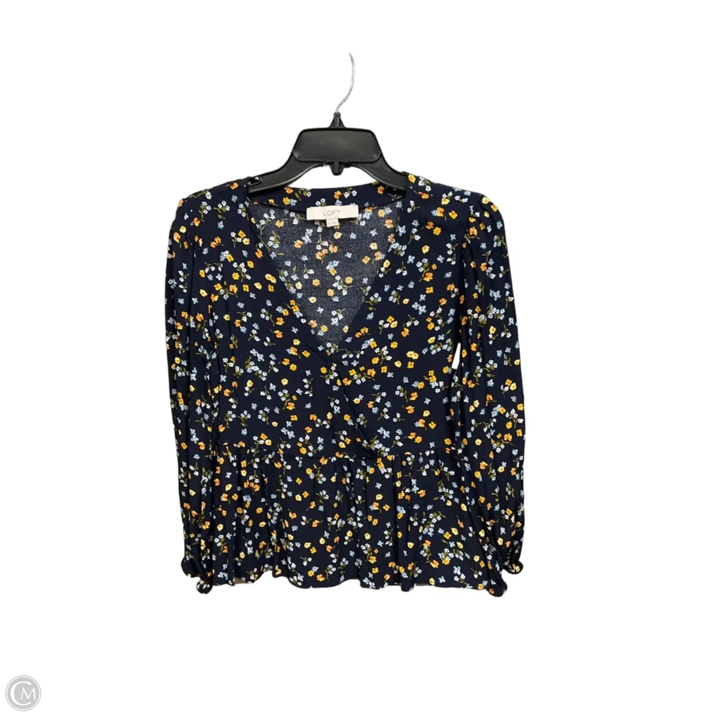 Top Long Sleeve By Loft In Floral Print, Size: Xs