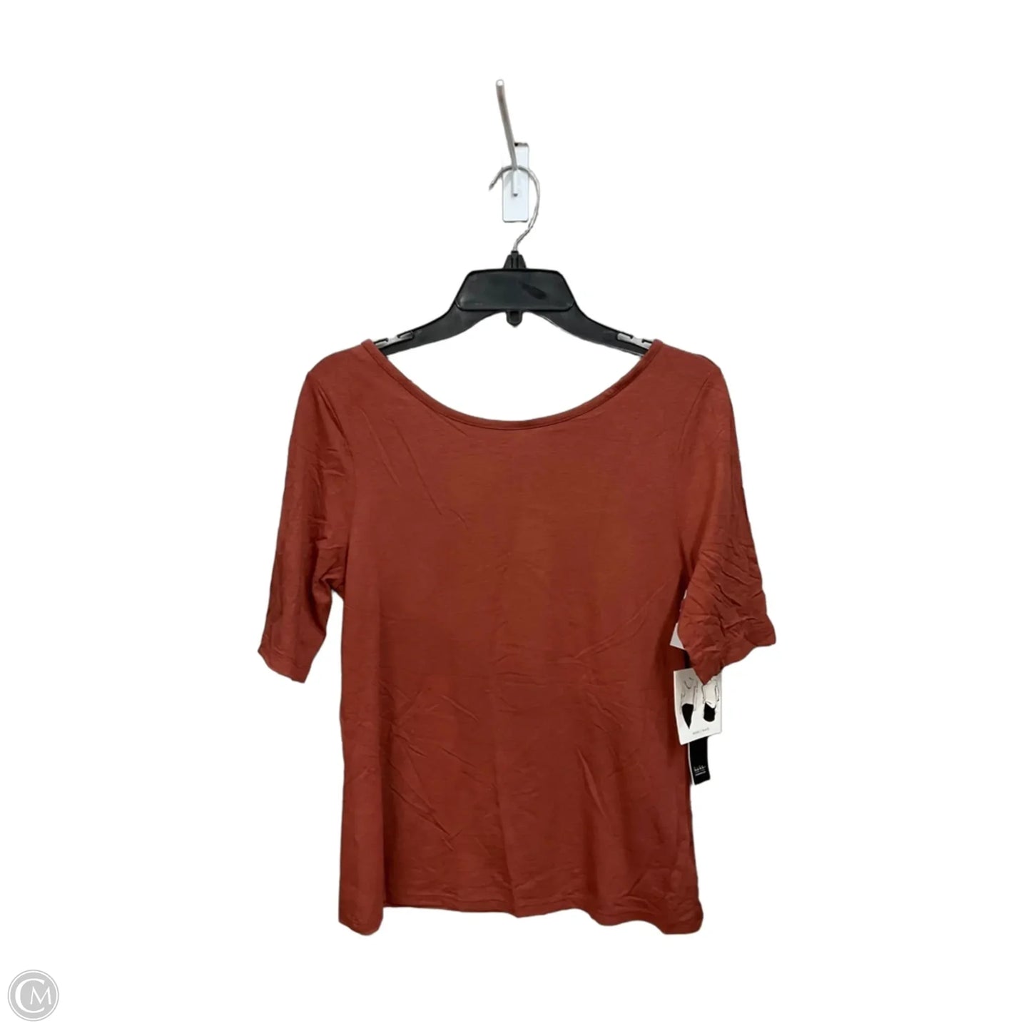 Top Short Sleeve By Nicole Miller In Copper, Size: L