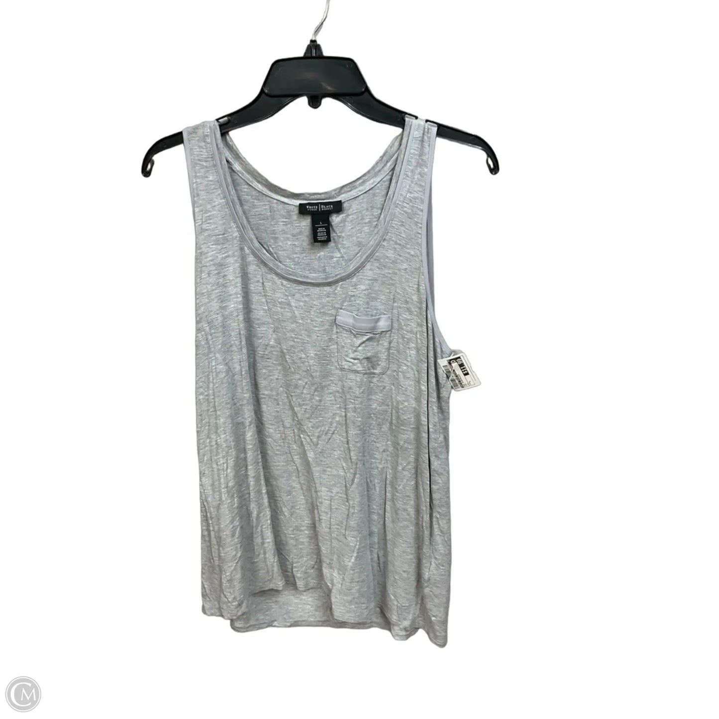 Top Sleeveless By White House Black Market In Grey, Size: L