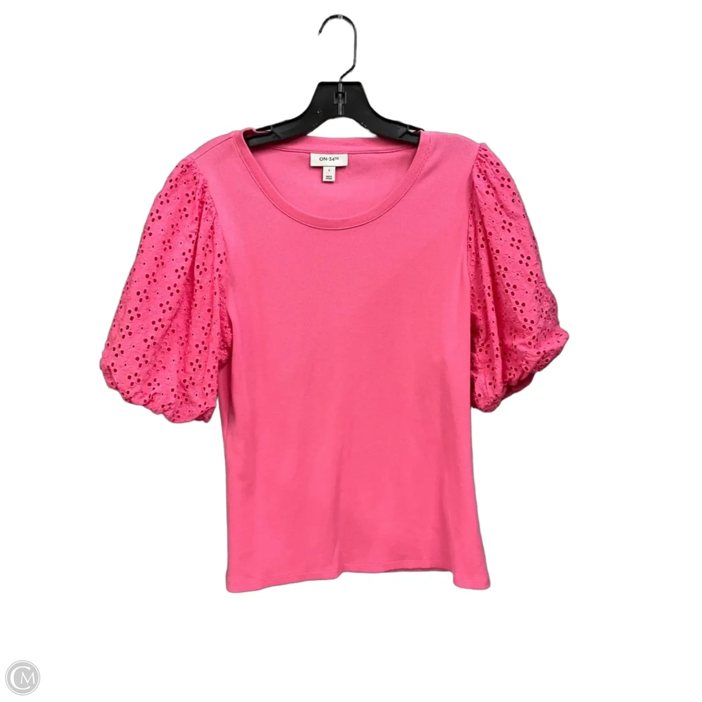 Top Short Sleeve By On 34th In Pink, Size: L
