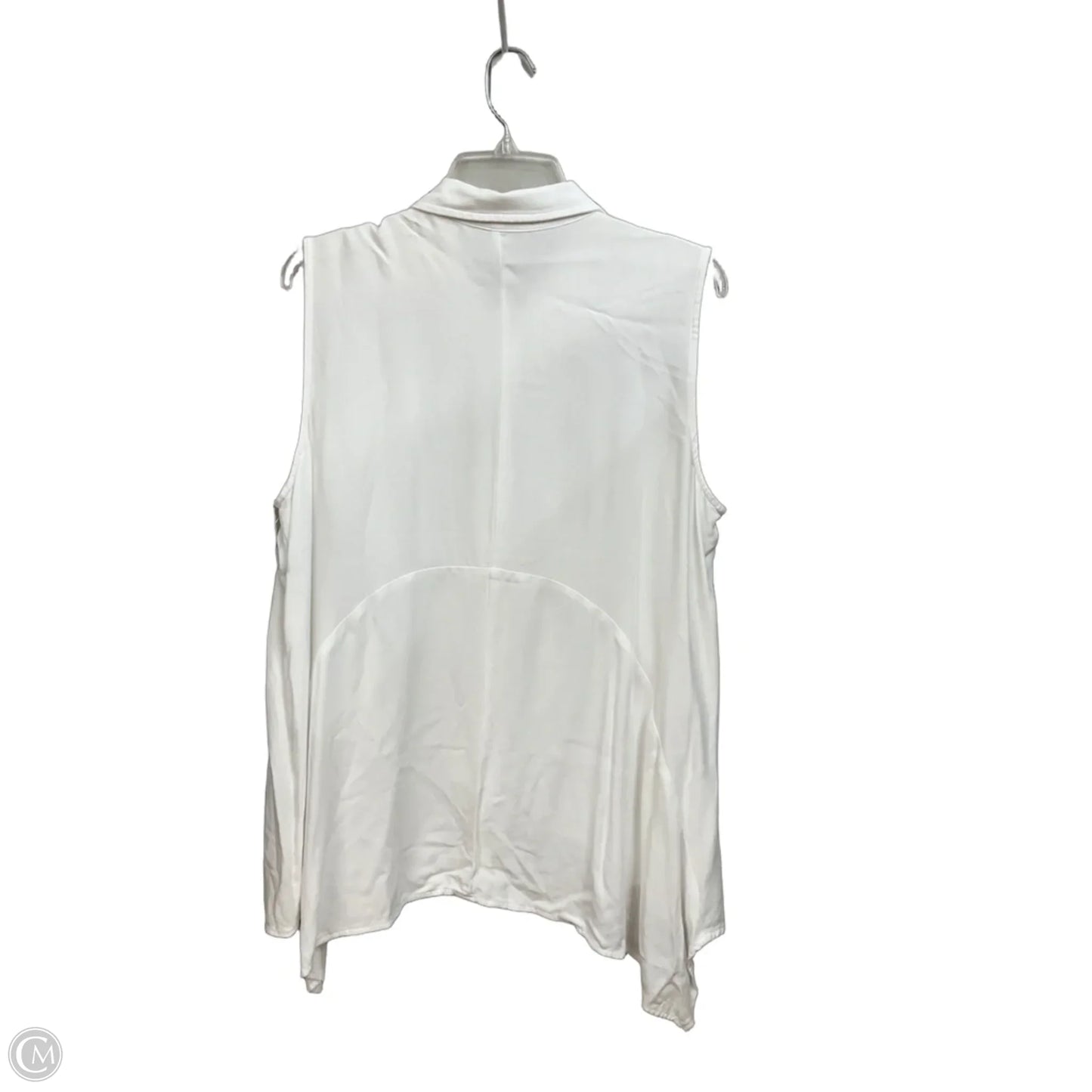 Blouse Sleeveless By Fever In White, Size: Xl