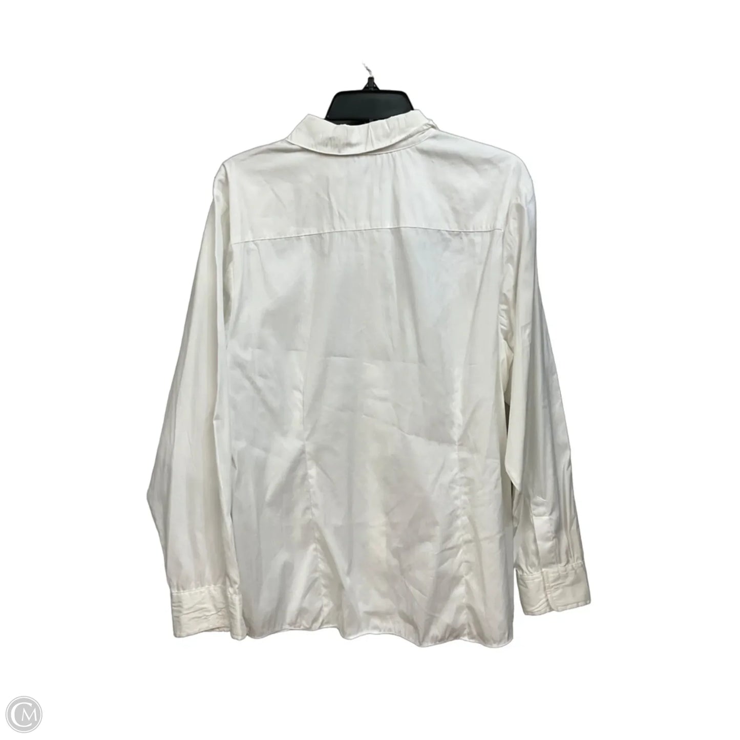 Blouse Long Sleeve By Charter Club In White, Size: Xl