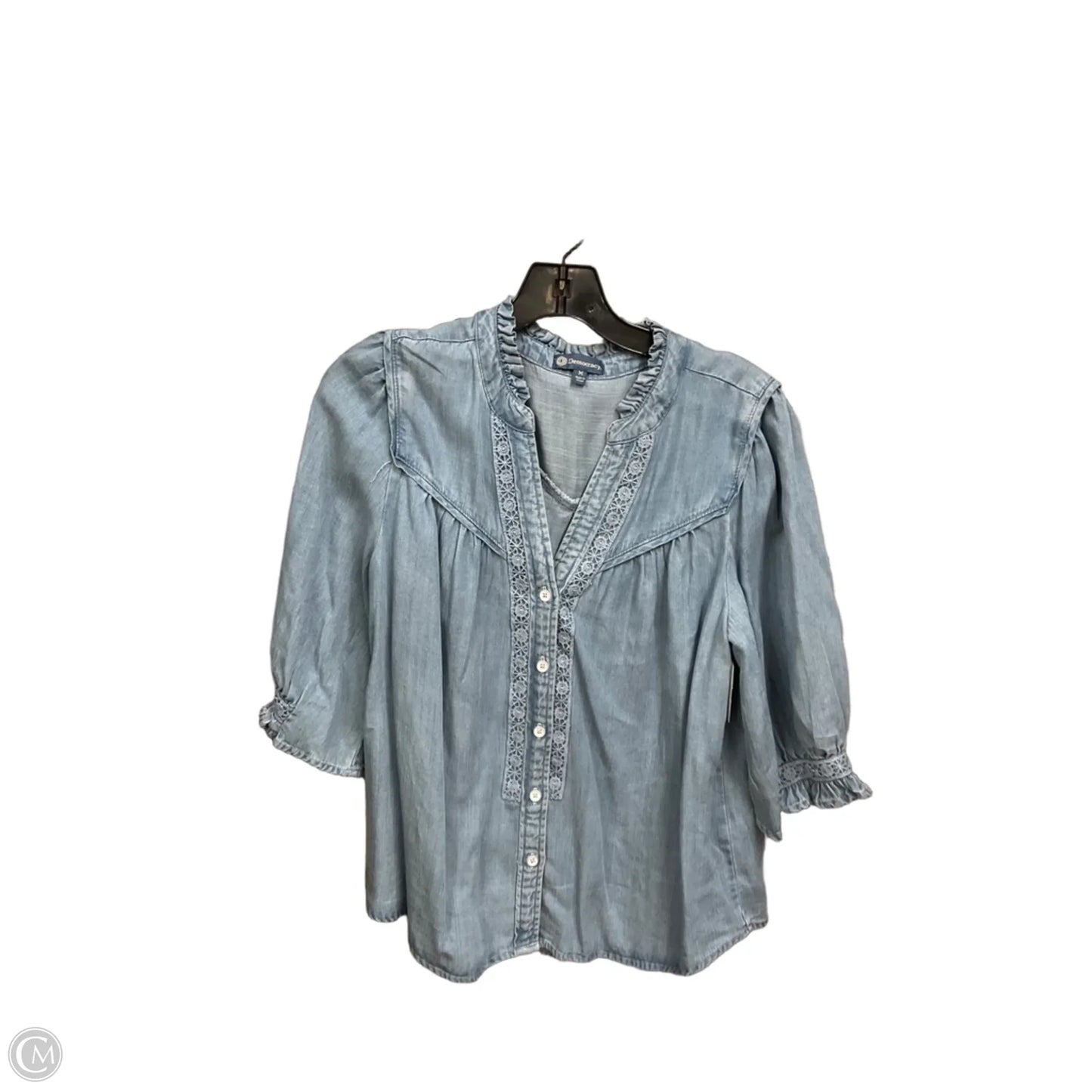 Top 3/4 Sleeve By Democracy In Blue Denim, Size: M