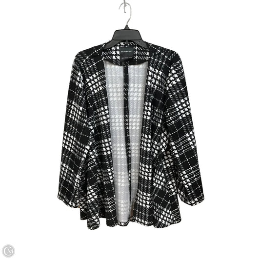 Cardigan By Bloomchic In Black & White, Size: 1x