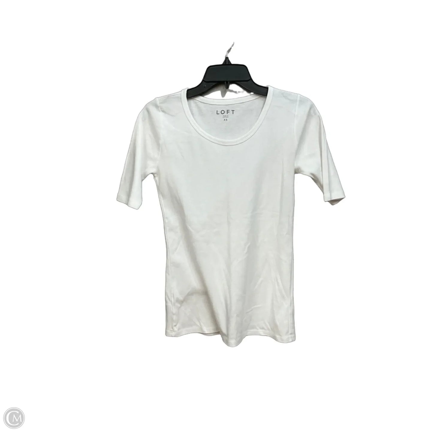 Top Short Sleeve Basic By Loft In White, Size: Xs