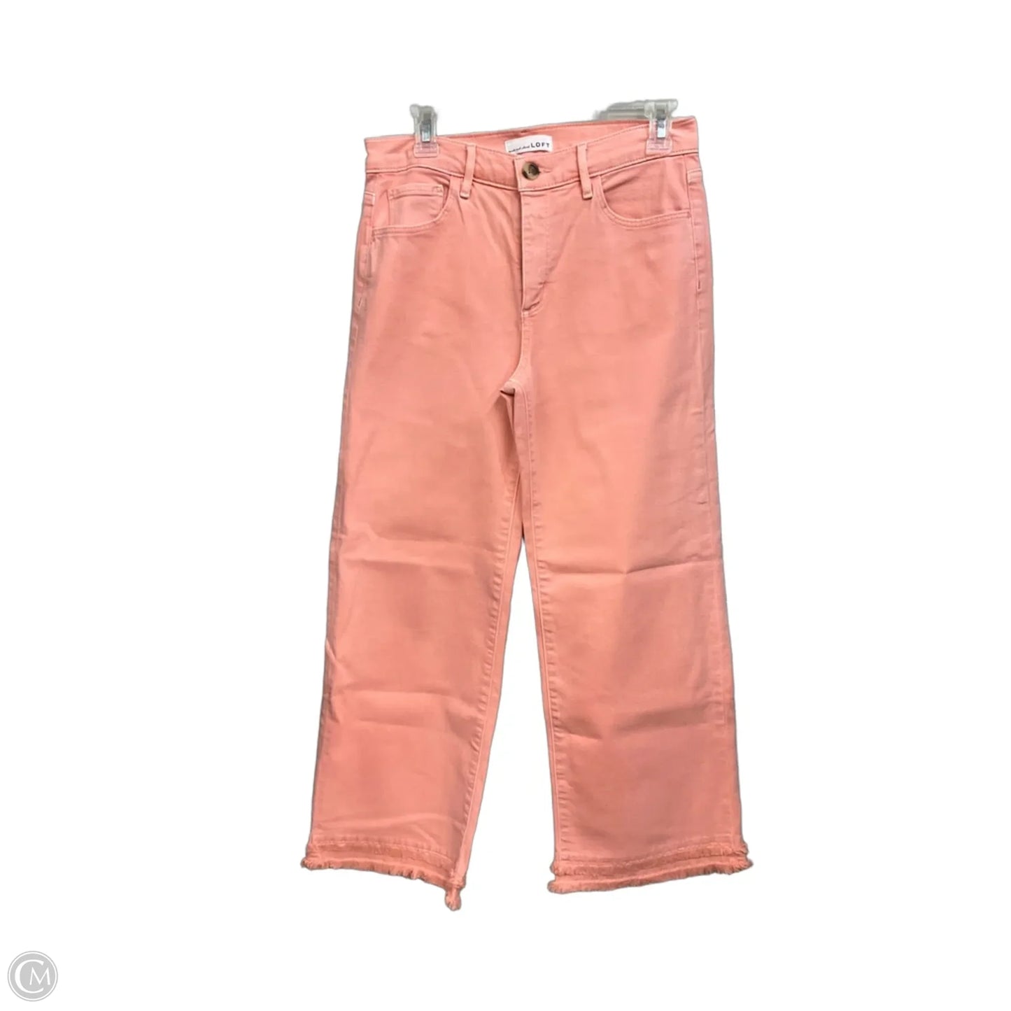 Jeans Wide Leg By Loft In Pink Denim, Size: 2