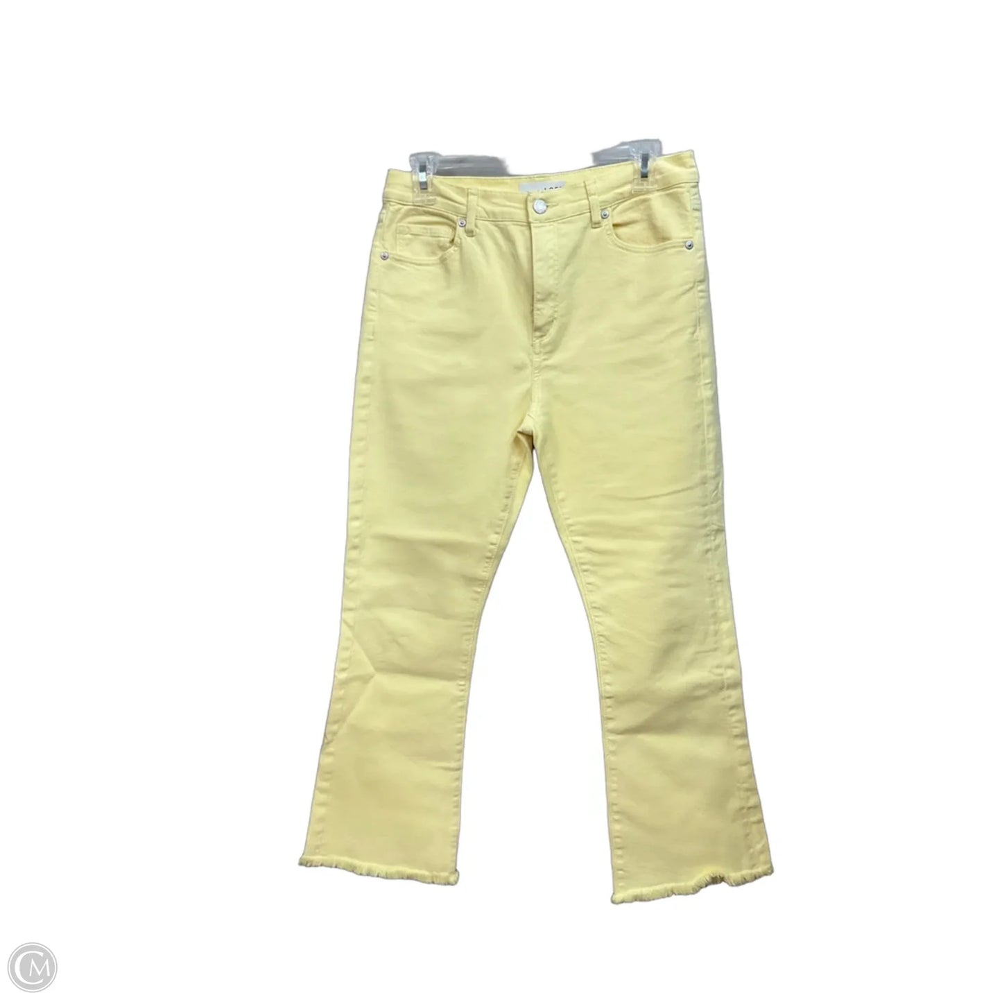 Jeans Cropped By Loft In Yellow Denim, Size: 4