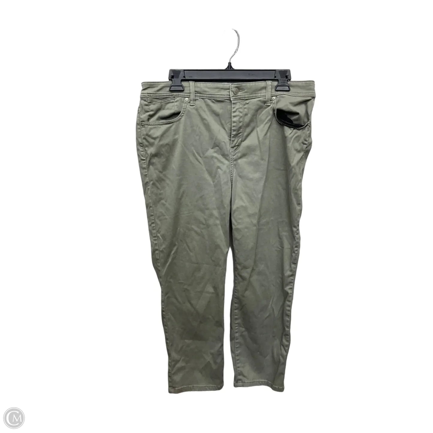 Pants Cropped By Chicos In Green, Size: 12