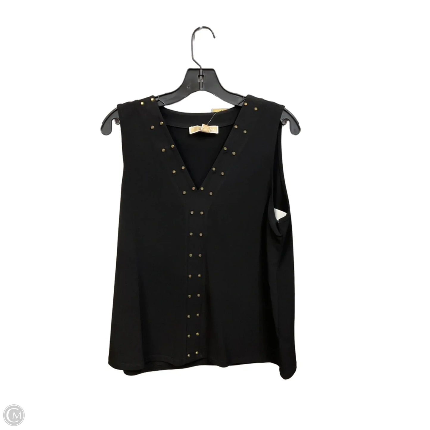 Top Sleeveless By Michael By Michael Kors In Black & Gold, Size: L