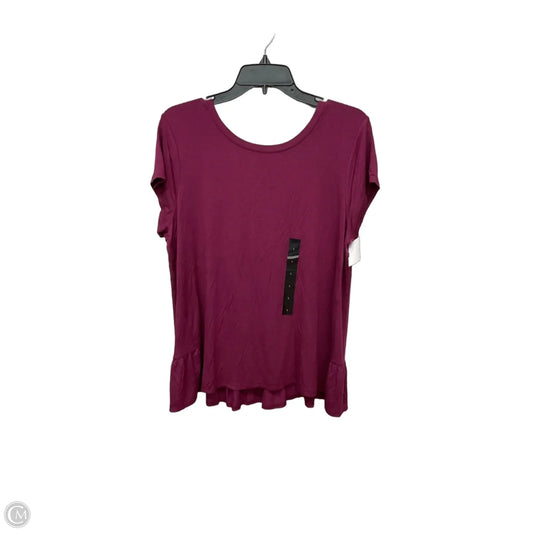 Top Short Sleeve Basic By Banana Republic In Purple, Size: L