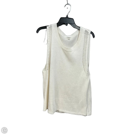 Top Sleeveless By Max Studio In Cream, Size: Xl