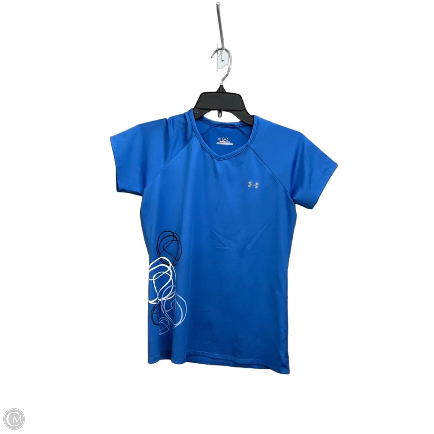 Athletic Top Short Sleeve By Under Armour In Blue, Size: S