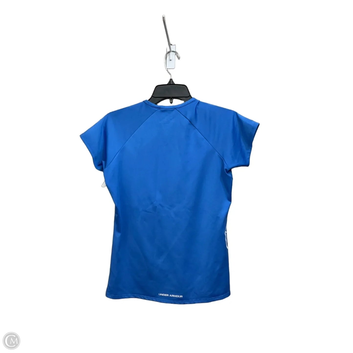 Athletic Top Short Sleeve By Under Armour In Blue, Size: S